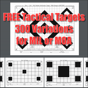 GET FREE MIL or MOA Precision Targets Plus Rimfire Fun Targets