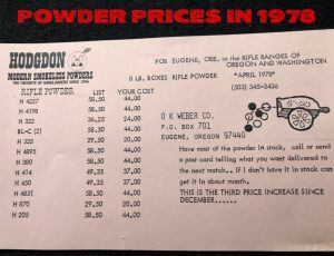 Be Shocked — Hodgdon Powder Prices in 1978 — $44 for 8 Lbs!