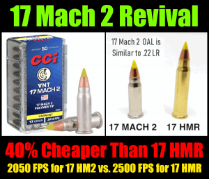 17 Mach 2 — 2050 FPS Rimfire More Affordable Than 17 HMR
