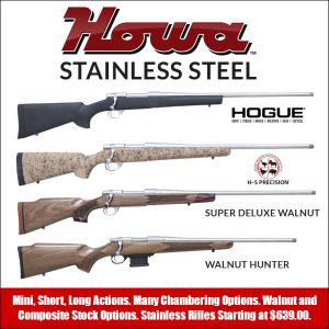 New Stainless Howa 1500 Rifles with Multiple Stock Options